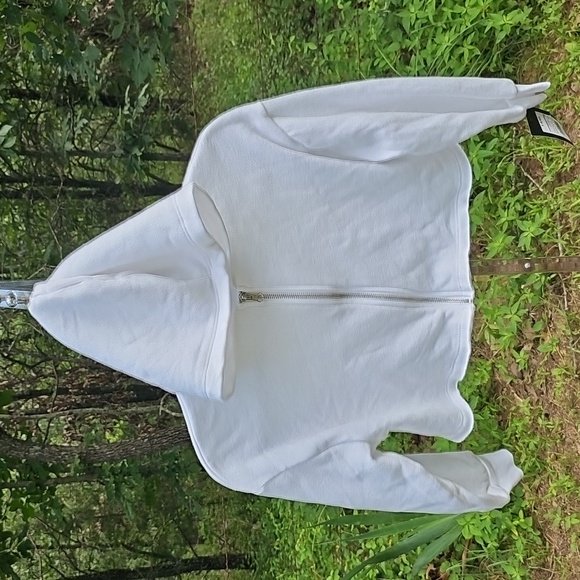 Art Class Girls Small 6/6X White Cropped Zippered Hoodie New - Picture 1 of 14